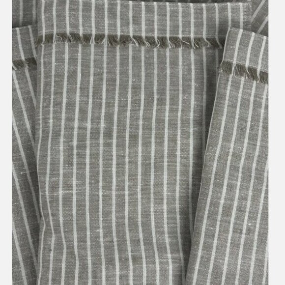 Restoration Hardware Set Of 8 Placemats Gray Striped Linen Russia RH - Picture 2 of 4